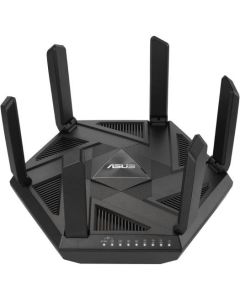 جهاز التوجيه ASUS AXE7800 Tri-band WiFi 6E مع نطاق 6 جيجاهرتز الجديد، أمان الشبكة المحسن، AiProtection Pro، تصفح آمن من ASUS، وVPN آمن قابل للمشاركة عبر Instant Guard.
