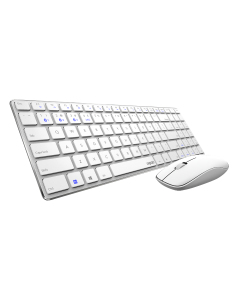 Rapoo 9300M Wireless Combo Keyboard & Mouse Multimode Ultra Slim White AR 19226