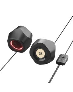 مكبرات صوت سطح المكتب اللاسلكية Redragon GS590 Kaidas RGB، صوت ستيريو 2.0، بلوتوث 5.0، اتصال USB/AUX، إضاءة خلفية محيطية، تصميم صغير الحجم