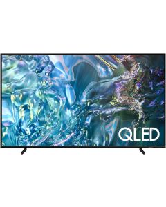 سامسونج تلفزيون ذكي QLED مقاس 75 بوصة Q60D، بدقة 4K مع ترقية الصورة، تقنية HDR، نظام التشغيل تايزن من سامسونج، تصميم AirSlim، باللون الأسود.