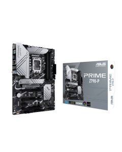 لوحة أم Asus 1700 Prime Z790-P ATX، مقبس Intel LGA1700، شريحة Z790، PCIe 5.0، ذاكرة DDR4 بحد أقصى 128 جيجابايت، 3 فتحات M.2، إيثرنت Realtek 2.5 جيجابايت، تقنية Aura Sync، 14+1 DrMOS، USB 3.2، 90MB1CV0-M0EAY0-DDR5