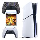 Sony PlayStation 5 PS5 Slim Disc Console 1TB +Extra Controller + Crash Team Rumble Deluxe Edition International Version