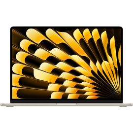  حاسوب Apple MacBook Air بشاشة Retina مقاس 15 بوصة، شريحة Apple M4 بمعالج 10 نوى ووحدة رسومات 10 نوى، ذاكرة رام 16 جيجابايت، تخزين SSD بسعة 512 جيجابايت، لوحة مفاتيح باللغة الإنجليزية، اللون Starlight (ضوء النجوم)