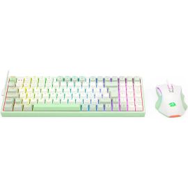لوحة مفاتيح ميكانيكية Redragon S134 بـ 94 مفتاحًا وماوس ألعاب RGB بدقة 7200 نقطة في البوصة - لوحة مفاتيح صغيرة قابلة للتبديل السريع + ماوس بـ 7 أزرار - إصدار الشتاء