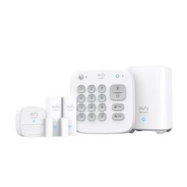 Eufy Security Alarm Kit – Adjustable Sensitivity, Entry & Motion Sensors, 100° Coverage up to 30ft, Easy Setup, White T8990321