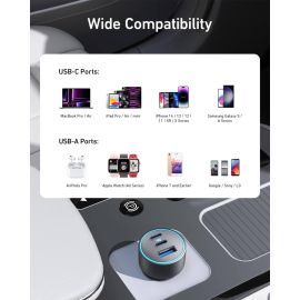 Anker 335 Car Charger With 2 Usb Type C PD Ports 67W Car Charger