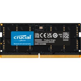 وحدة ذاكرة كمبيوتر محمول غير مخزنة مؤقتًا بسعة 32 جيجابايت DDR5‑5600 SODIMM (CT32G56C46S5) - 262 دبوسًا، CL46، 1.1 فولت