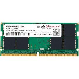 وحدة ذاكرة الكمبيوتر المحمول Transcend DDR5 SO-DIMM بسعة 16 جيجابايت وتردد 5600 ميجاهرتز، CL46، 1.1 فولت، 262 سنًا