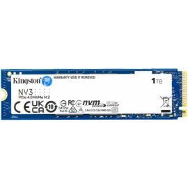 قرص SSD Kingston NV3 سعة 1 تيرابايت M.2 NVMe PCIe 4.0 SNV3S/1000G - سرعة قراءة 6000 ميجابايت/ثانية، سرعة كتابة 4000 ميجابايت/ثانية، M.22280، سعة تحمل 320 تيرابايت