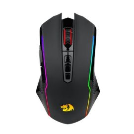 ماوس الألعاب Redragon M914‑RGB ثلاثي الأوضاع - سلكي/لاسلكي 2.4 جيجاهرتز/بلوتوث، بدقة تصل إلى 10,000 نقطة في البوصة، 9 أزرار قابلة للبرمجة، RGB