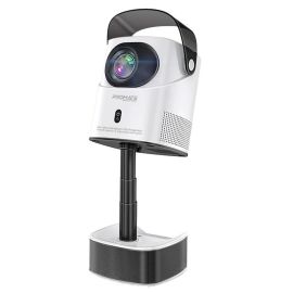Promate Beamer-A250 4K Ultra HD Wireless LCD Projector with Built-In Speaker & Monopod Stand
