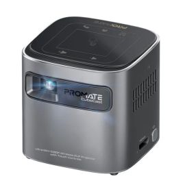 Promate CubeCast Ultra-Mini 1080P Wireless DLP Projector with touch controls